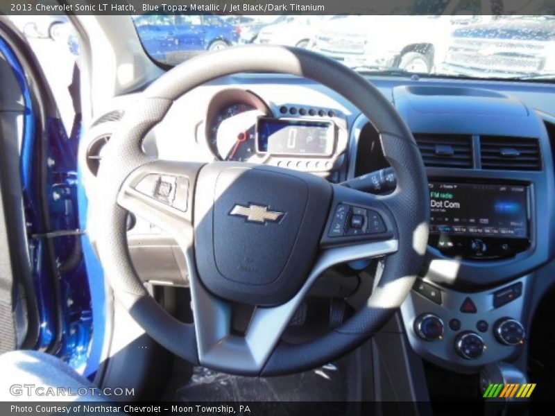 Blue Topaz Metallic / Jet Black/Dark Titanium 2013 Chevrolet Sonic LT Hatch