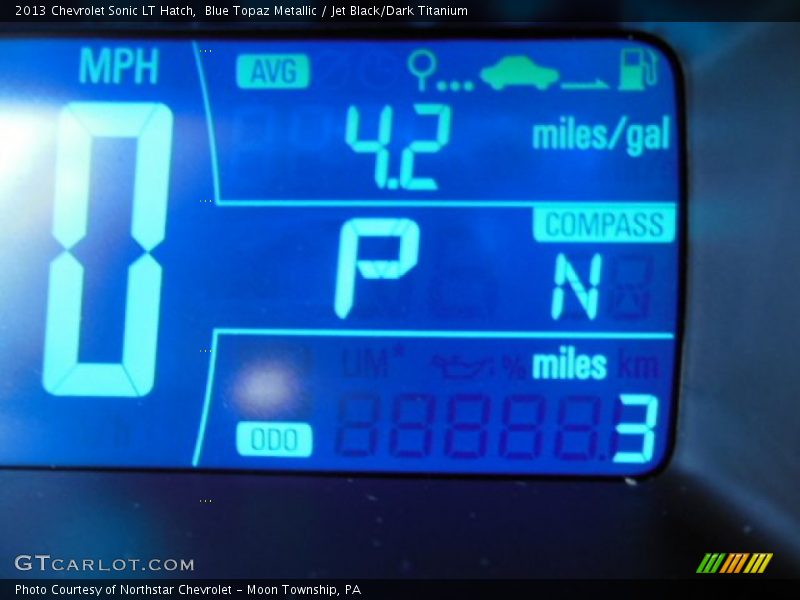 Blue Topaz Metallic / Jet Black/Dark Titanium 2013 Chevrolet Sonic LT Hatch