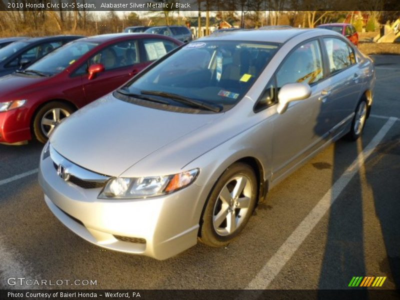 Alabaster Silver Metallic / Black 2010 Honda Civic LX-S Sedan