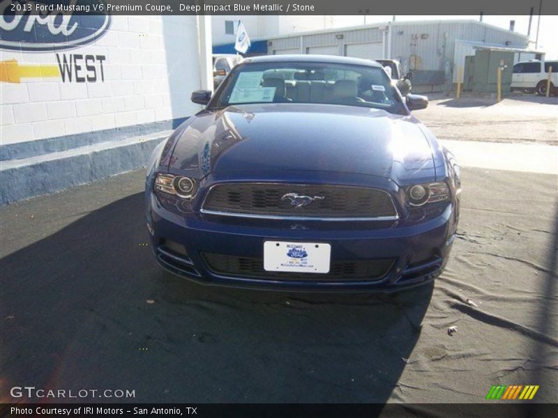 Deep Impact Blue Metallic / Stone 2013 Ford Mustang V6 Premium Coupe