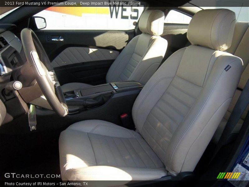 Deep Impact Blue Metallic / Stone 2013 Ford Mustang V6 Premium Coupe