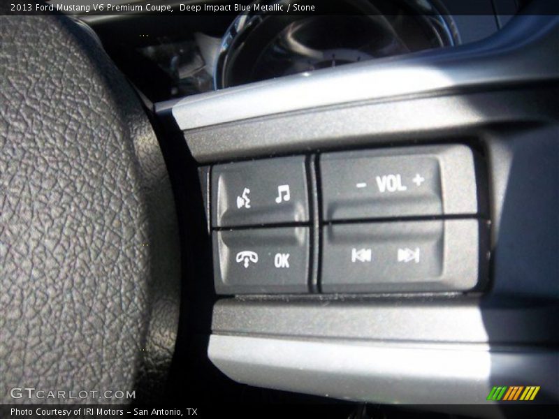 Deep Impact Blue Metallic / Stone 2013 Ford Mustang V6 Premium Coupe