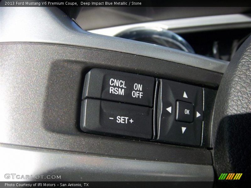 Deep Impact Blue Metallic / Stone 2013 Ford Mustang V6 Premium Coupe