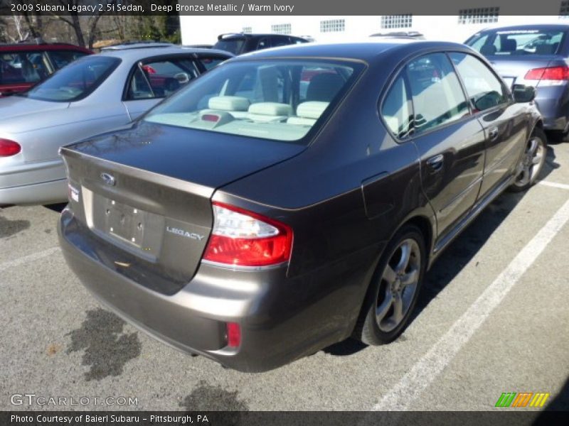 Deep Bronze Metallic / Warm Ivory 2009 Subaru Legacy 2.5i Sedan