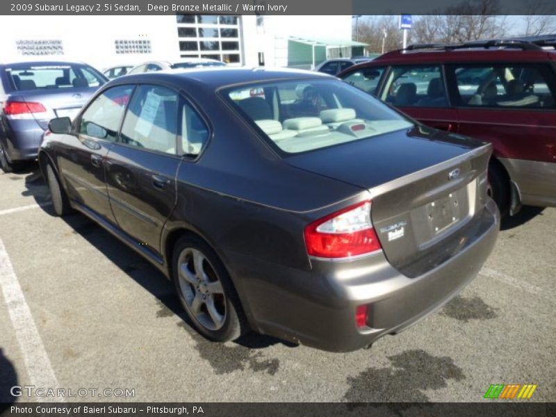Deep Bronze Metallic / Warm Ivory 2009 Subaru Legacy 2.5i Sedan