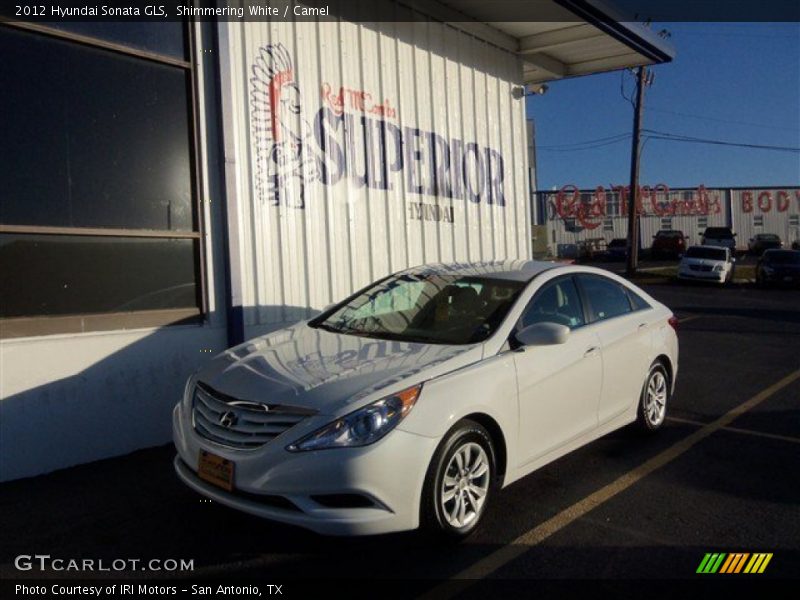 Shimmering White / Camel 2012 Hyundai Sonata GLS