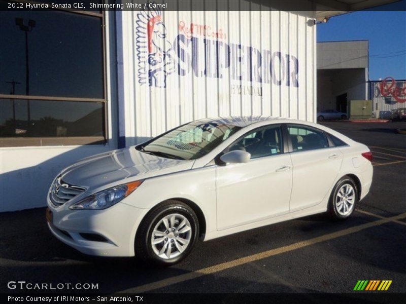 Shimmering White / Camel 2012 Hyundai Sonata GLS