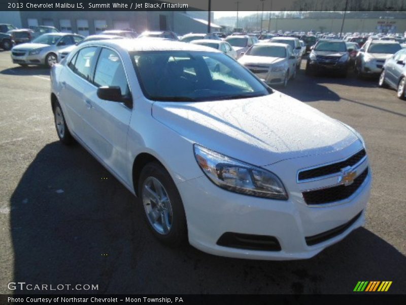 Summit White / Jet Black/Titanium 2013 Chevrolet Malibu LS