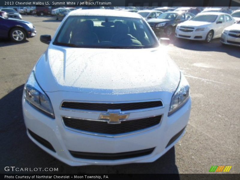 Summit White / Jet Black/Titanium 2013 Chevrolet Malibu LS