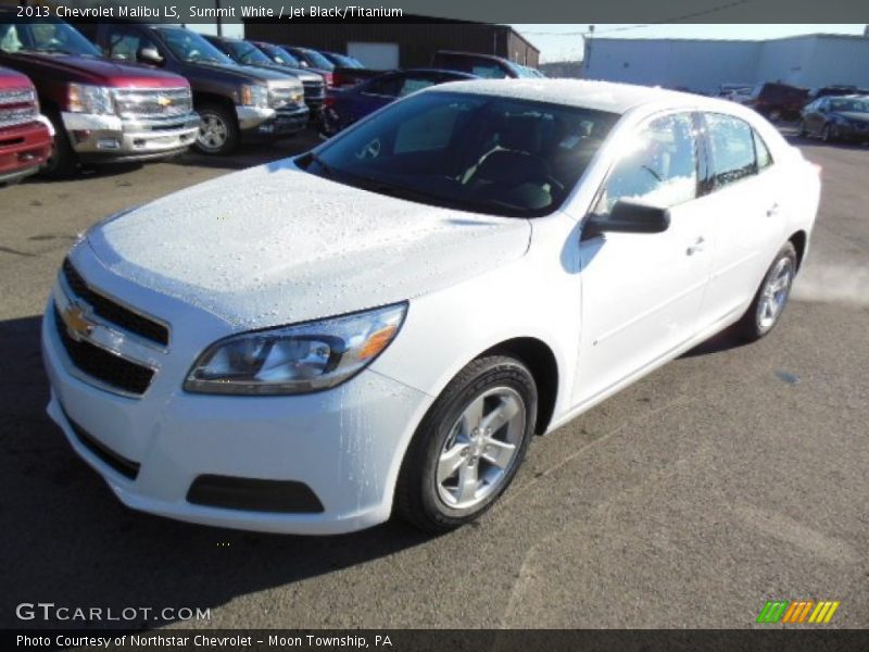 Summit White / Jet Black/Titanium 2013 Chevrolet Malibu LS