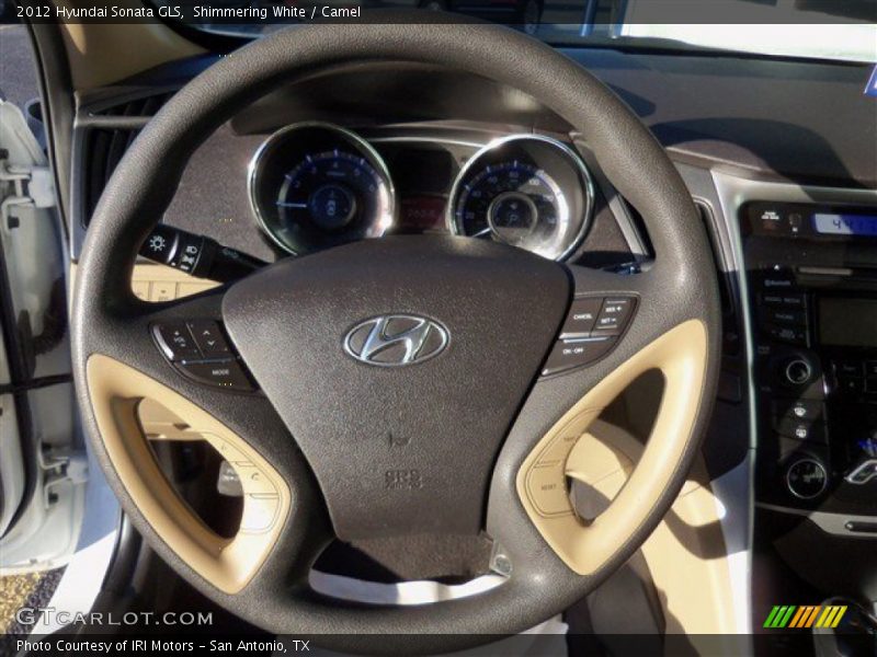 Shimmering White / Camel 2012 Hyundai Sonata GLS
