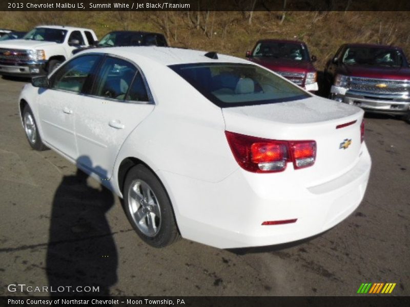 Summit White / Jet Black/Titanium 2013 Chevrolet Malibu LS