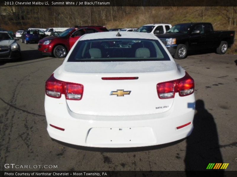 Summit White / Jet Black/Titanium 2013 Chevrolet Malibu LS