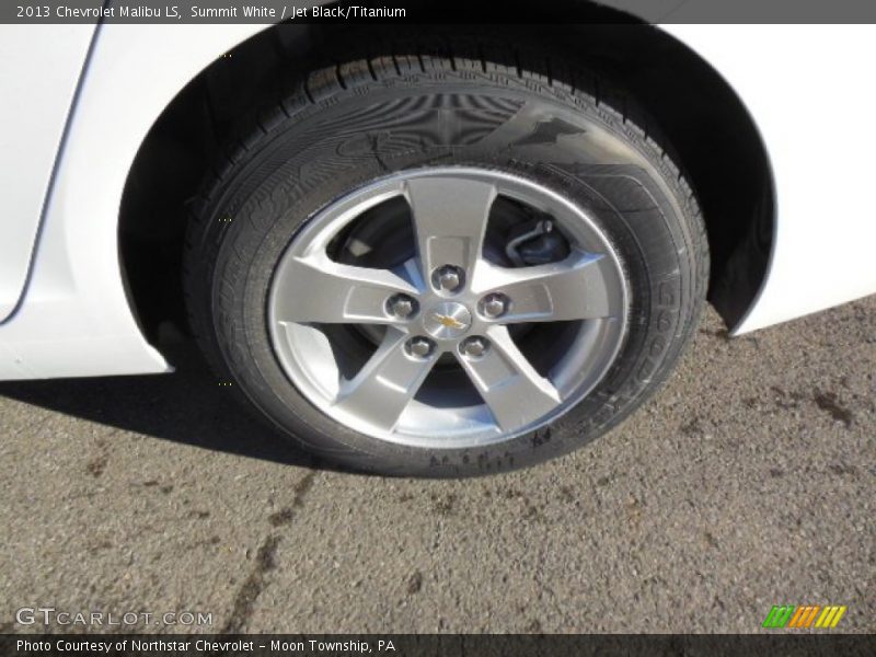 Summit White / Jet Black/Titanium 2013 Chevrolet Malibu LS