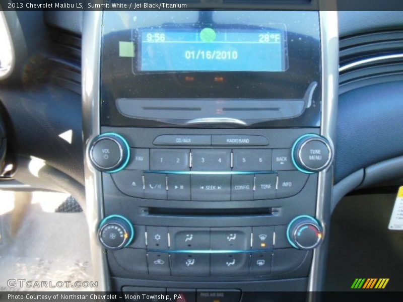 Summit White / Jet Black/Titanium 2013 Chevrolet Malibu LS