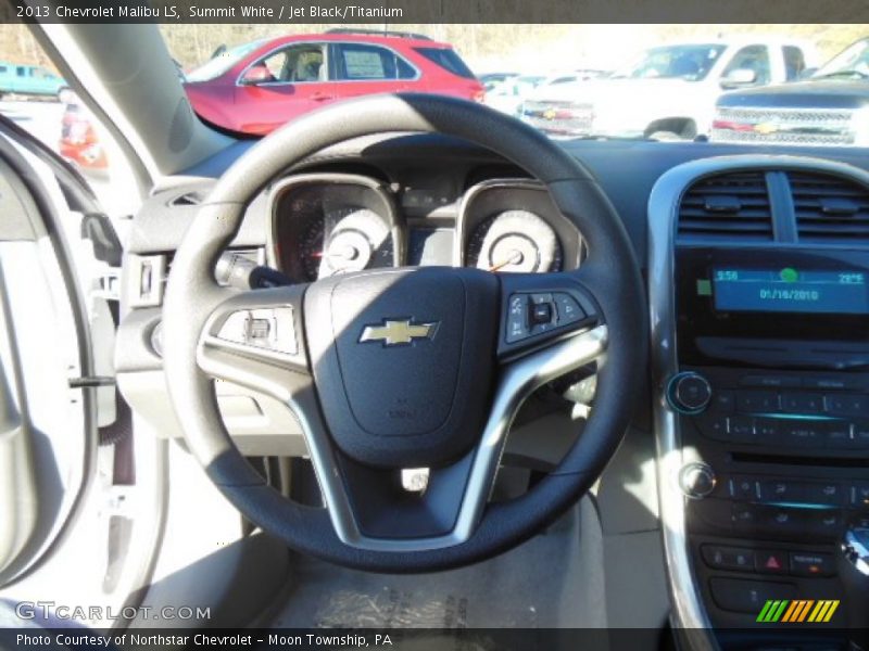 Summit White / Jet Black/Titanium 2013 Chevrolet Malibu LS