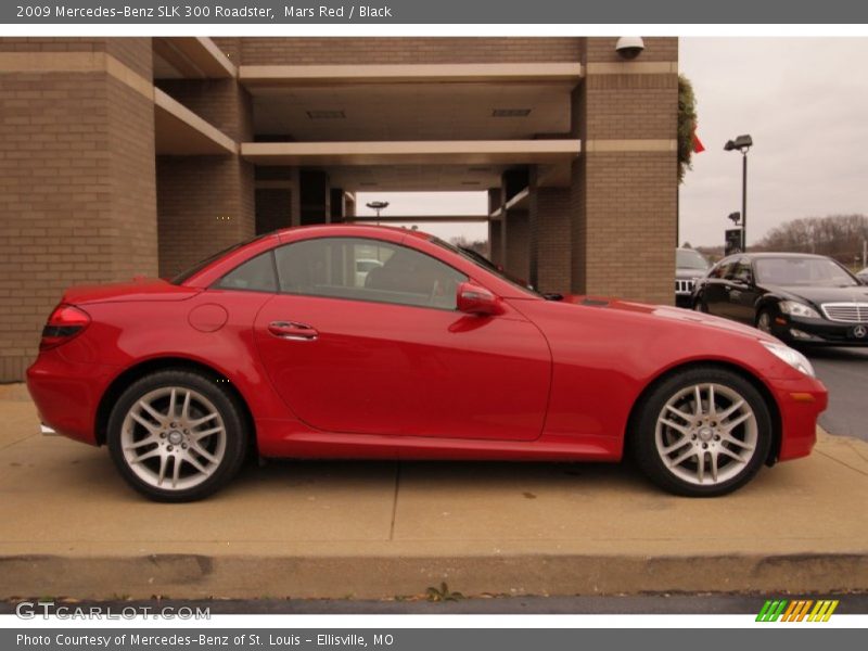 Mars Red / Black 2009 Mercedes-Benz SLK 300 Roadster