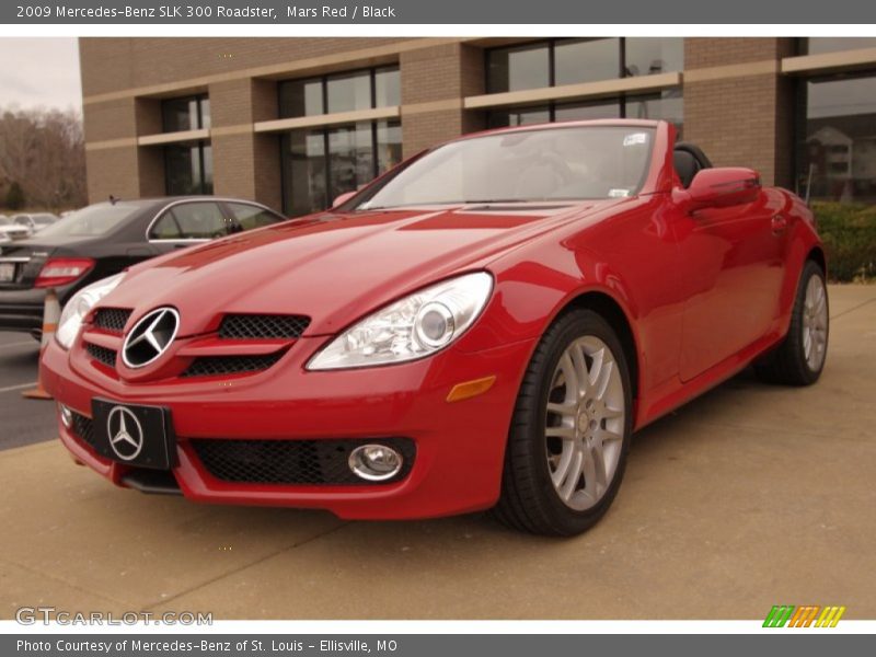 Mars Red / Black 2009 Mercedes-Benz SLK 300 Roadster