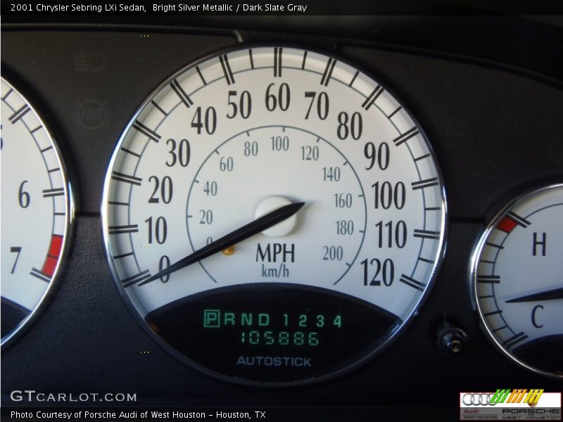 Bright Silver Metallic / Dark Slate Gray 2001 Chrysler Sebring LXi Sedan