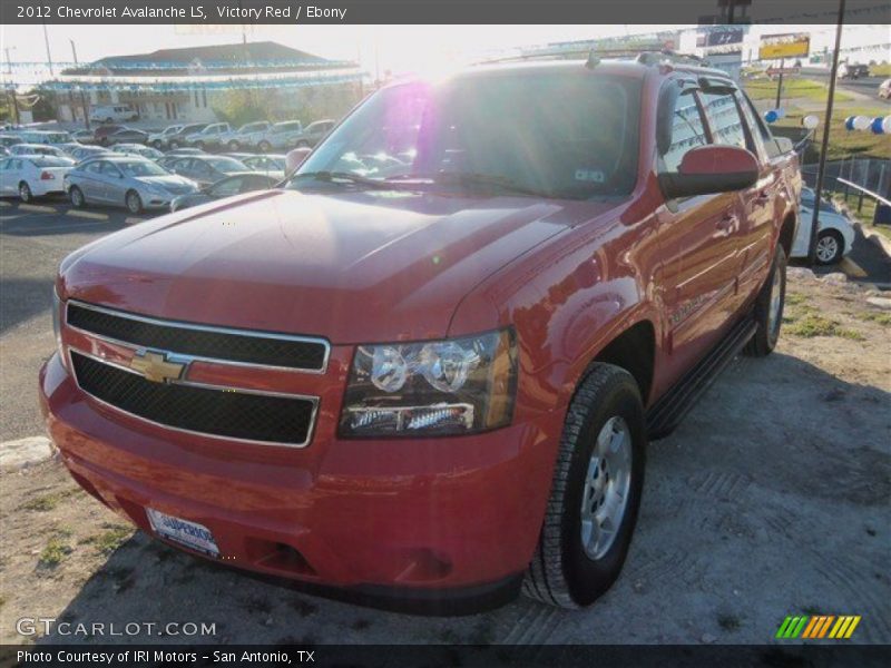 Victory Red / Ebony 2012 Chevrolet Avalanche LS