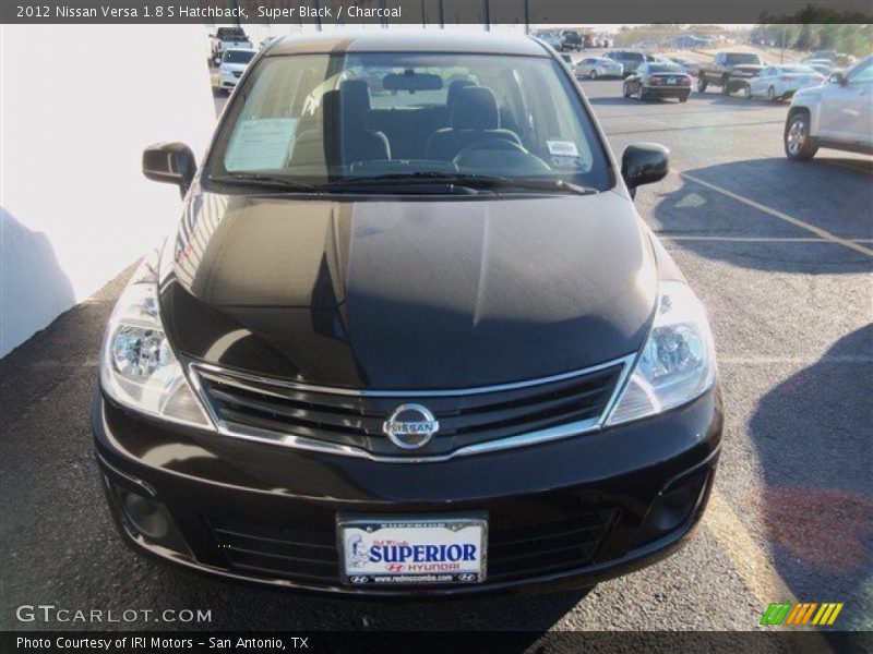 Super Black / Charcoal 2012 Nissan Versa 1.8 S Hatchback