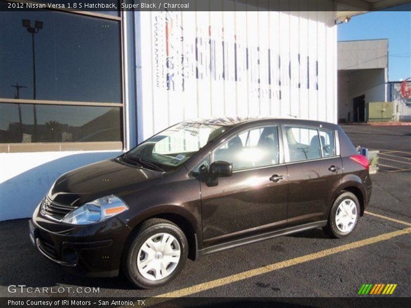 Super Black / Charcoal 2012 Nissan Versa 1.8 S Hatchback