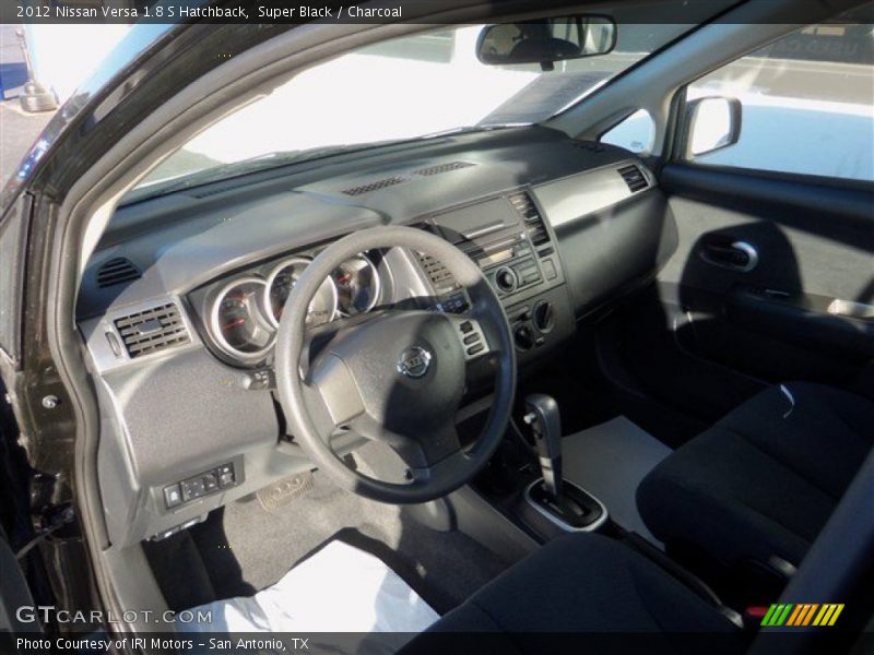 Super Black / Charcoal 2012 Nissan Versa 1.8 S Hatchback