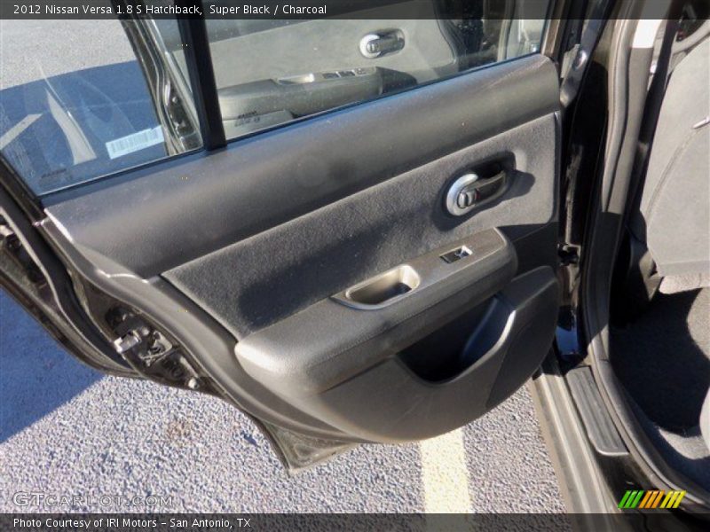 Super Black / Charcoal 2012 Nissan Versa 1.8 S Hatchback