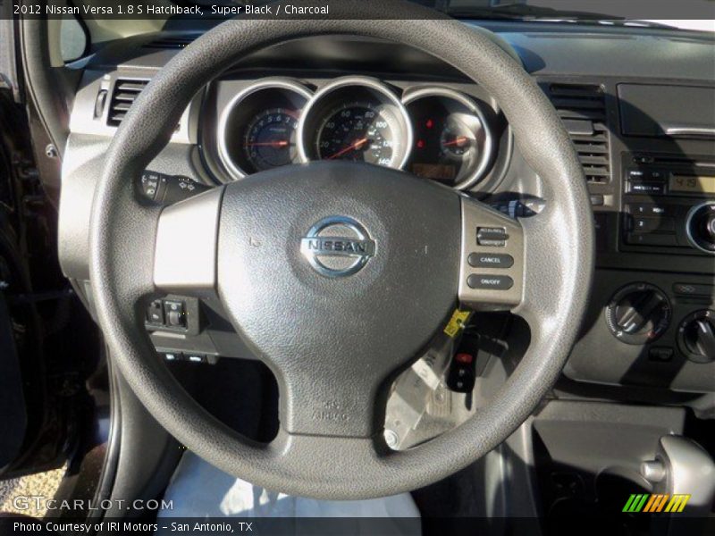 Super Black / Charcoal 2012 Nissan Versa 1.8 S Hatchback