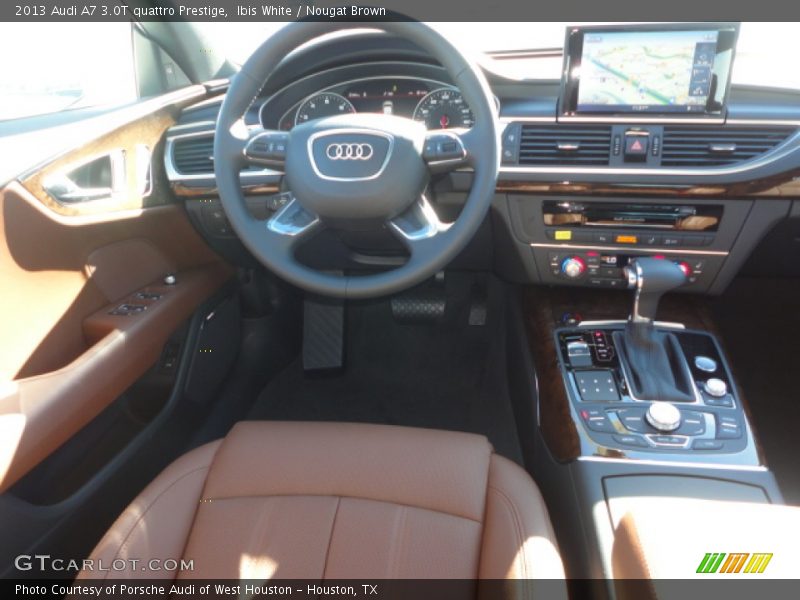 Ibis White / Nougat Brown 2013 Audi A7 3.0T quattro Prestige