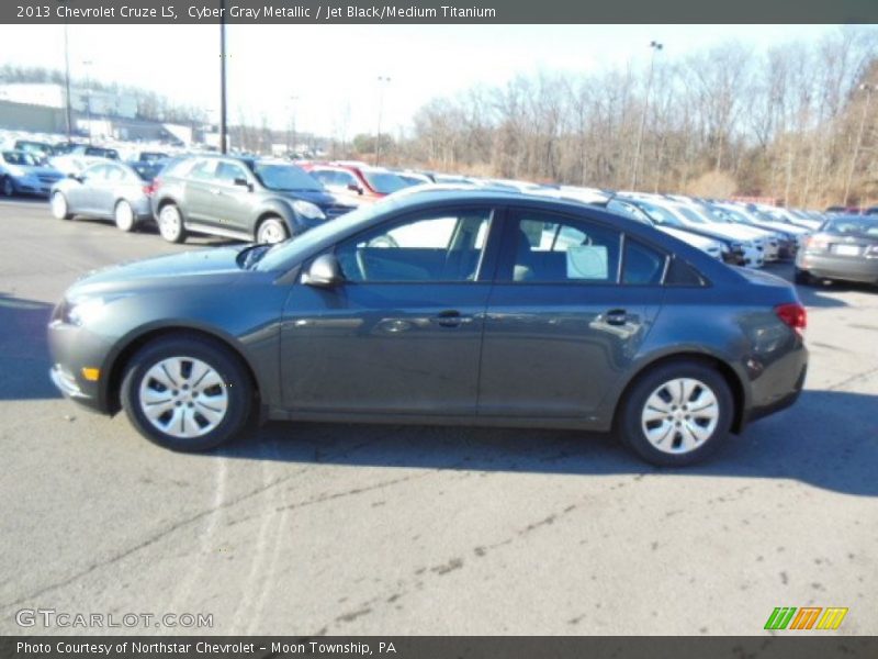 Cyber Gray Metallic / Jet Black/Medium Titanium 2013 Chevrolet Cruze LS