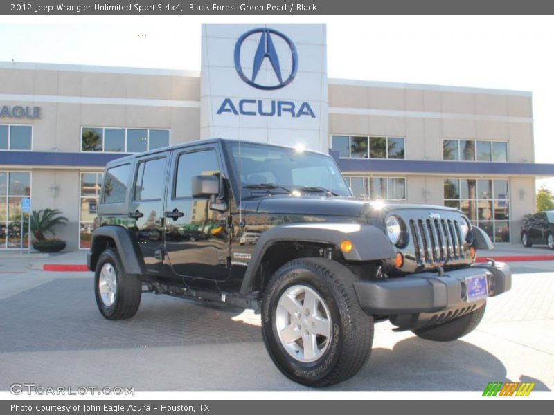 Black Forest Green Pearl / Black 2012 Jeep Wrangler Unlimited Sport S 4x4