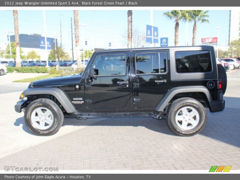 Black Forest Green Pearl / Black 2012 Jeep Wrangler Unlimited Sport S 4x4