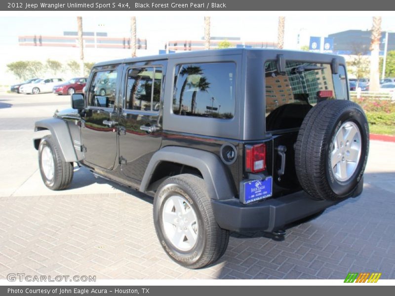 Black Forest Green Pearl / Black 2012 Jeep Wrangler Unlimited Sport S 4x4