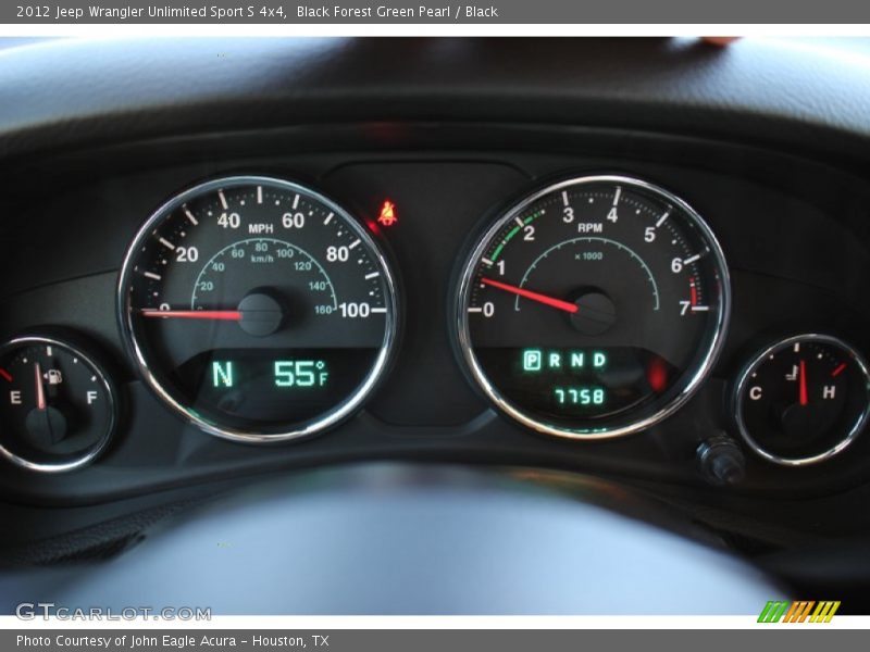 Black Forest Green Pearl / Black 2012 Jeep Wrangler Unlimited Sport S 4x4