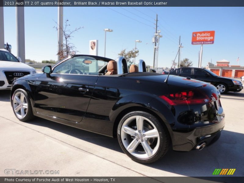Brilliant Black / Madras Brown Baseball Optic Leather 2013 Audi TT 2.0T quattro Roadster