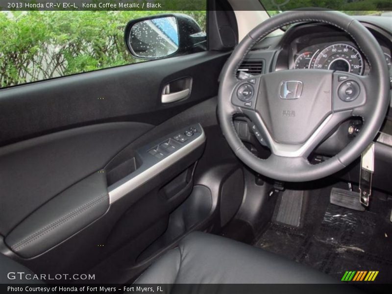 Kona Coffee Metallic / Black 2013 Honda CR-V EX-L