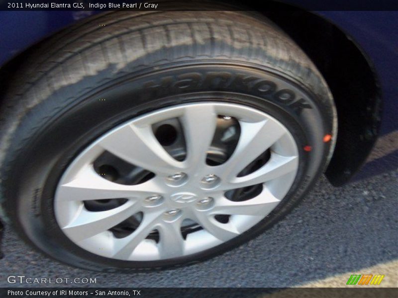 Indigo Blue Pearl / Gray 2011 Hyundai Elantra GLS