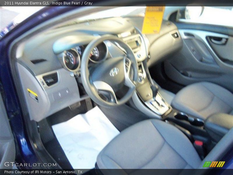 Indigo Blue Pearl / Gray 2011 Hyundai Elantra GLS