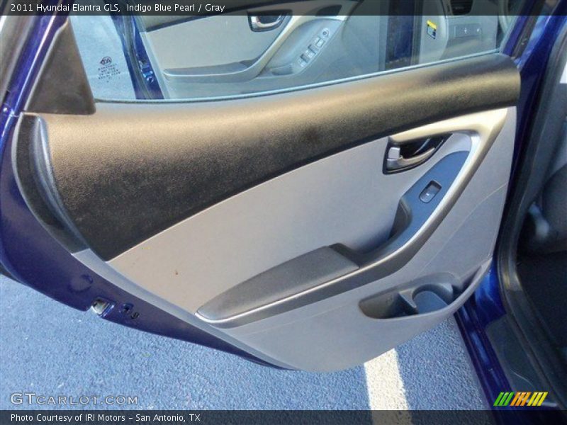 Indigo Blue Pearl / Gray 2011 Hyundai Elantra GLS