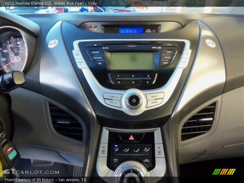 Indigo Blue Pearl / Gray 2011 Hyundai Elantra GLS