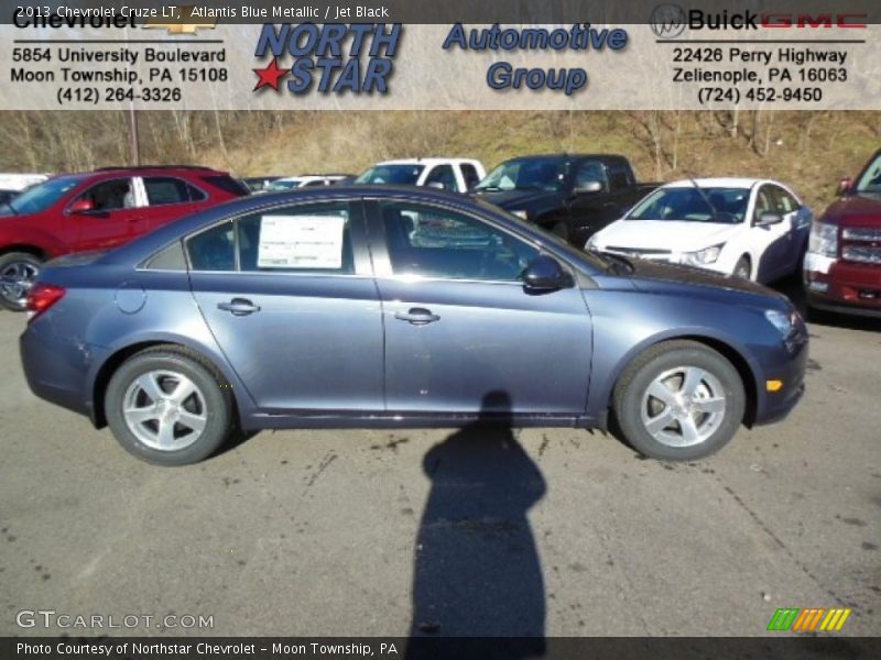 Atlantis Blue Metallic / Jet Black 2013 Chevrolet Cruze LT