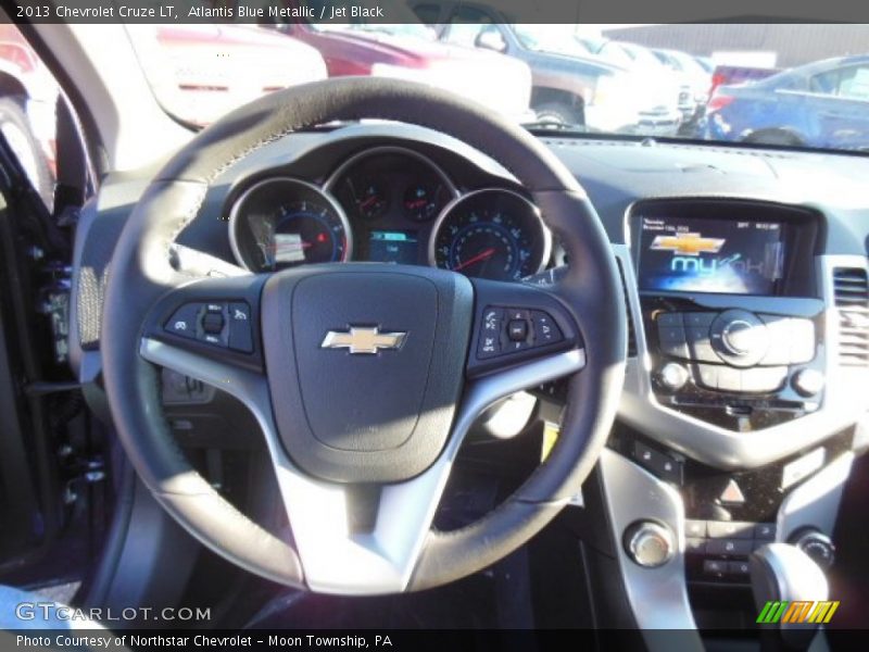 Atlantis Blue Metallic / Jet Black 2013 Chevrolet Cruze LT