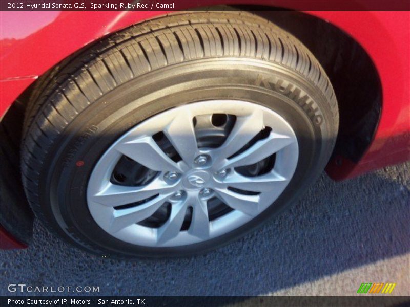 Sparkling Ruby Red / Camel 2012 Hyundai Sonata GLS