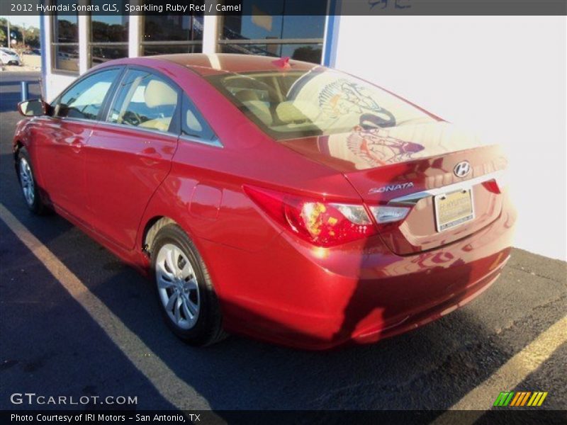 Sparkling Ruby Red / Camel 2012 Hyundai Sonata GLS