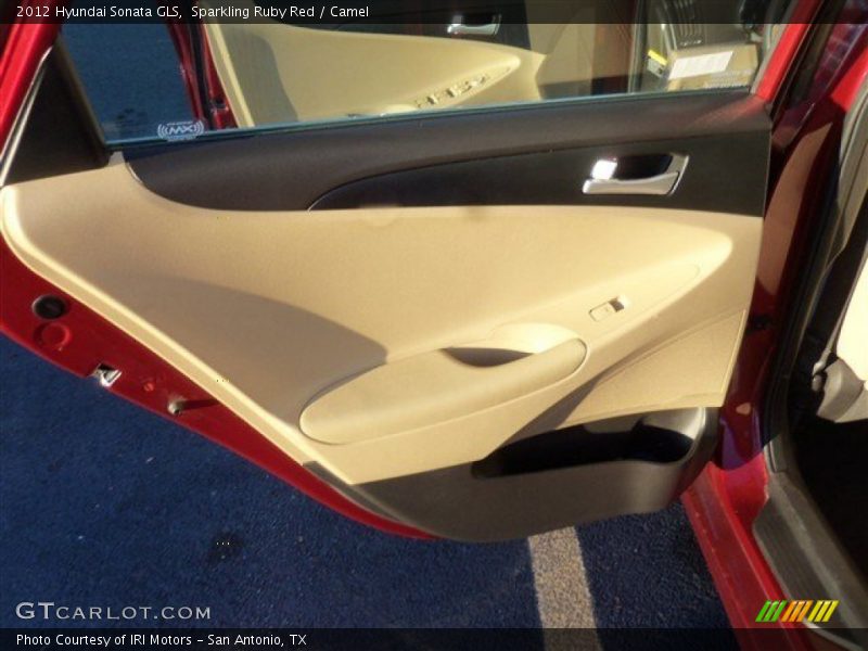 Sparkling Ruby Red / Camel 2012 Hyundai Sonata GLS
