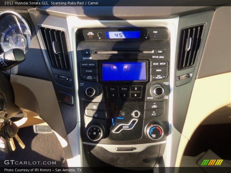 Sparkling Ruby Red / Camel 2012 Hyundai Sonata GLS