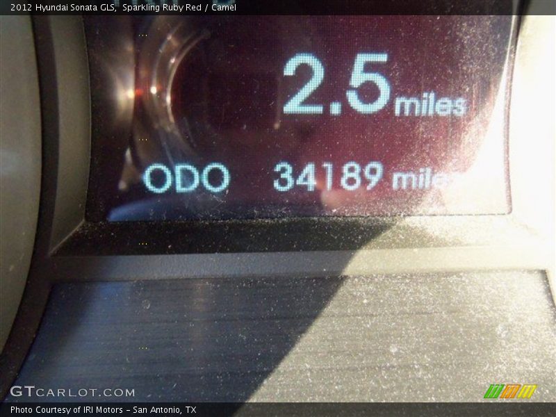 Sparkling Ruby Red / Camel 2012 Hyundai Sonata GLS