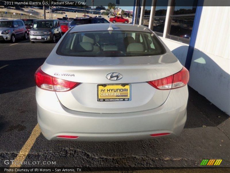 Radiant Silver / Gray 2011 Hyundai Elantra GLS