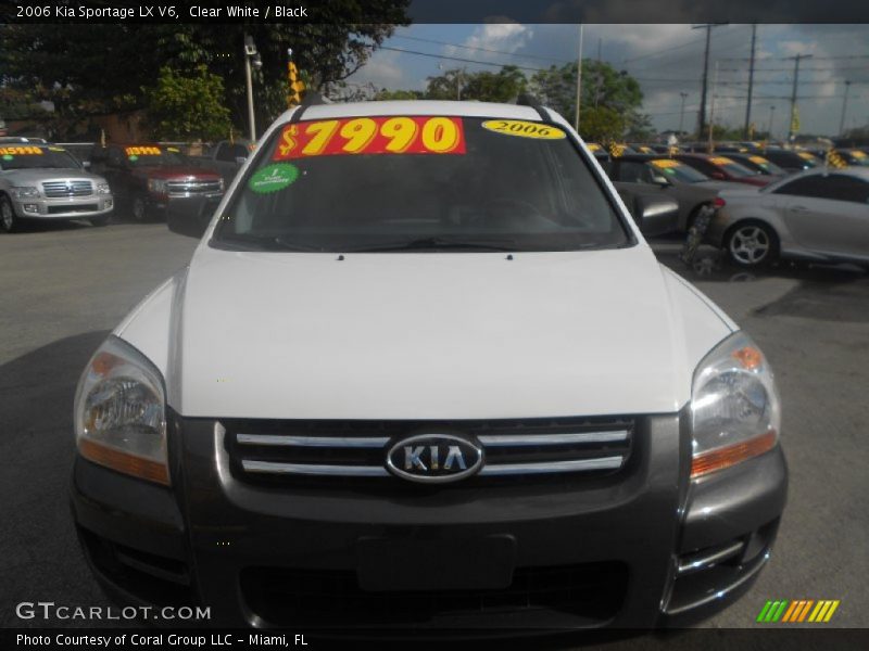 Clear White / Black 2006 Kia Sportage LX V6